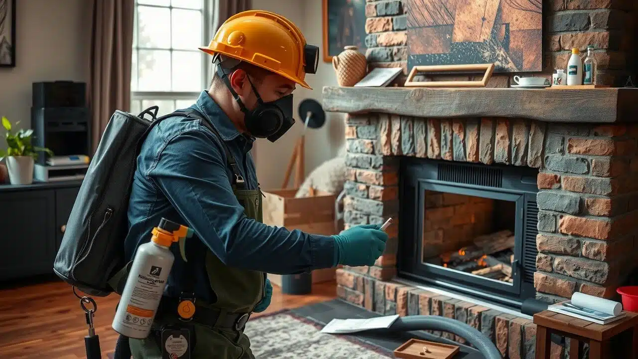 What to spray in a fireplace for smell?